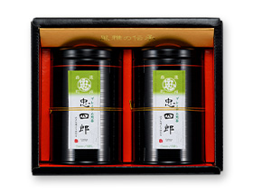 【G870】プレミアム煎茶「忠四郎」150g缶×2・箱入