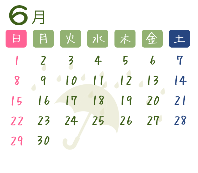 6月カレンダー