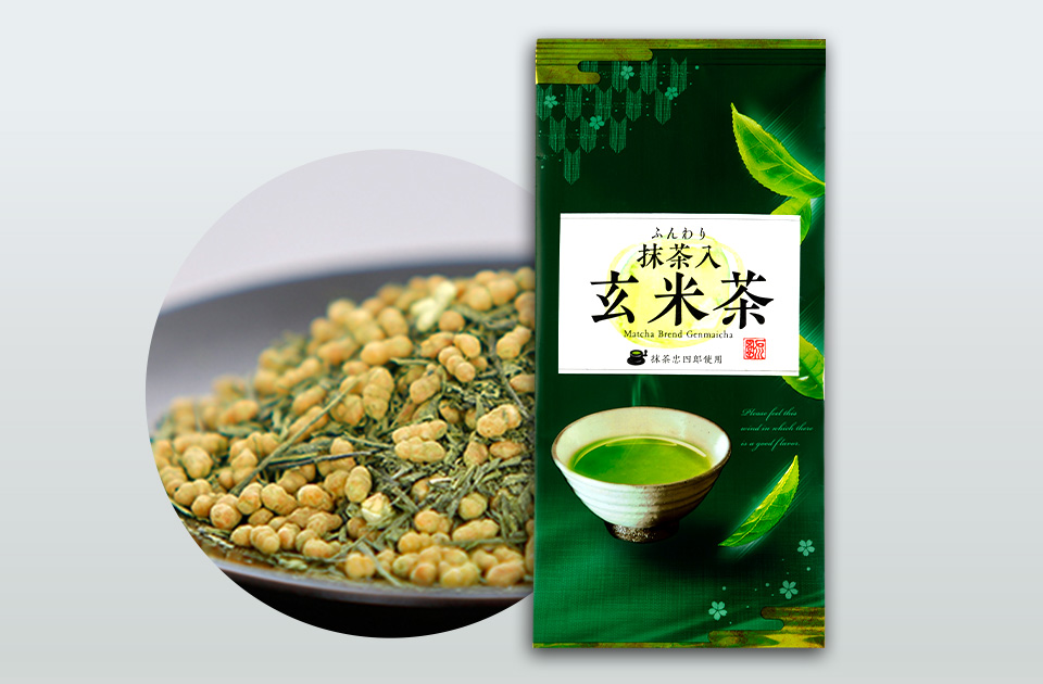 【206】ふんわり抹茶入り玄米茶100g平袋