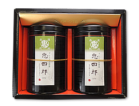 【G870】プレミアム煎茶「忠四郎」150g缶×2・箱入