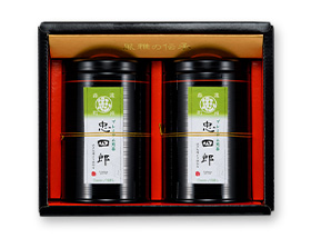 【G870】プレミアム煎茶「忠四郎」缶×2・箱入