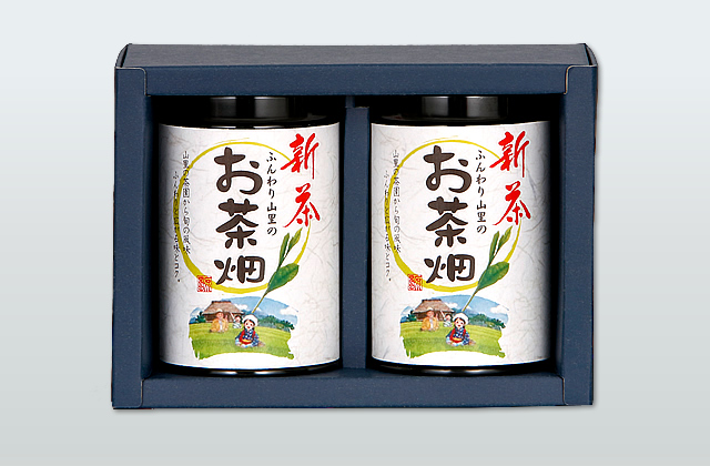 【新茶】お茶畑 90g缶×2・箱入