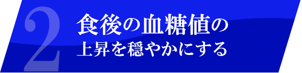 食後の血糖の値上昇を穏やかにする