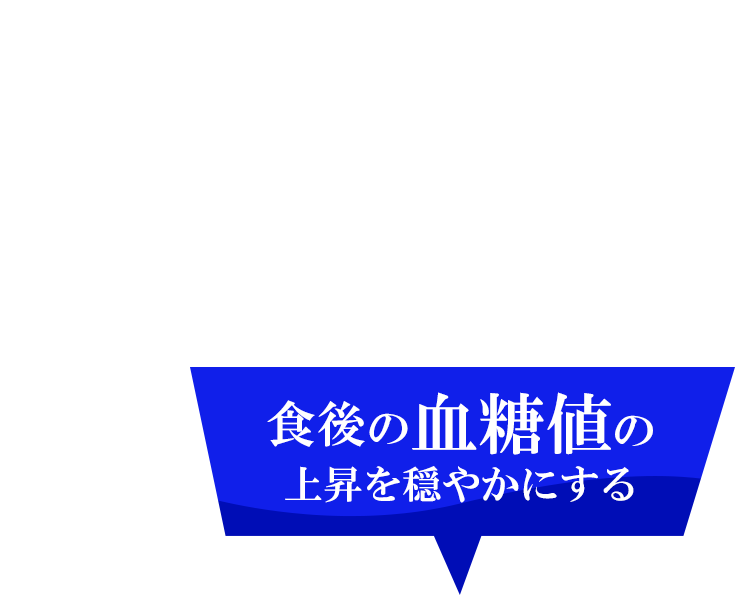 食後の血糖値の上昇を穏やかにする